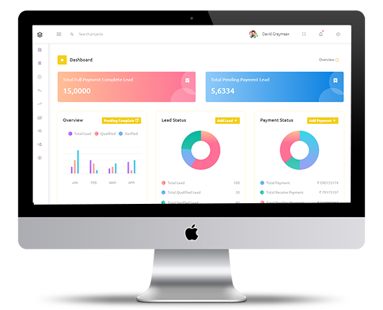 Solar ERP Software Dashboard From Popway